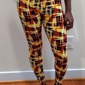 Multi-Color Abstract Print Leggings